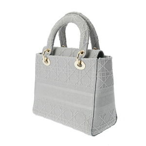 Dior Lady Gray  D-Lite Handbag Christian
